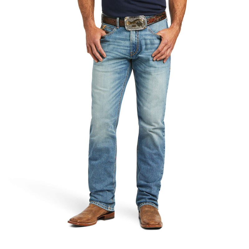 Ariat M4 Relaxed Stretch Abel Stackable Straight Leg - Miesten Sininen Farkut ( XALJHY-315 )